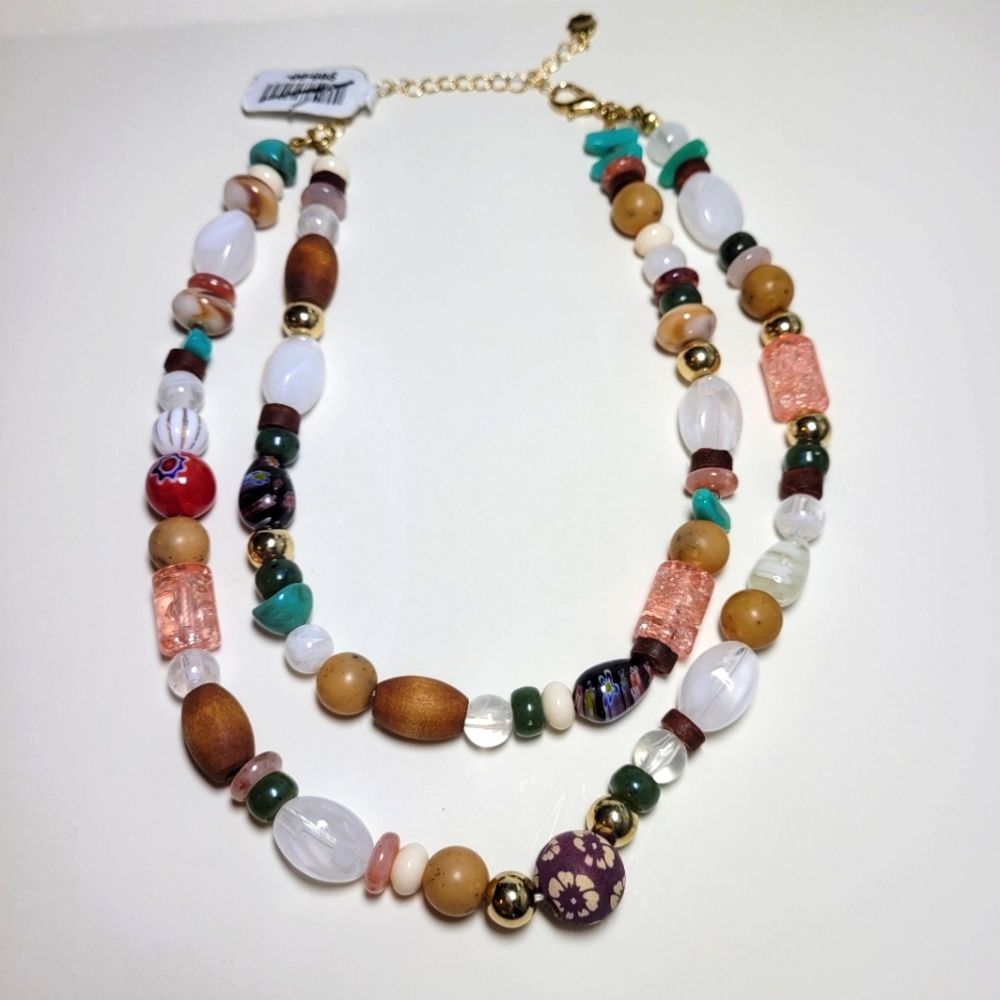 NWT Free People Kaui Beaded Choker two layer